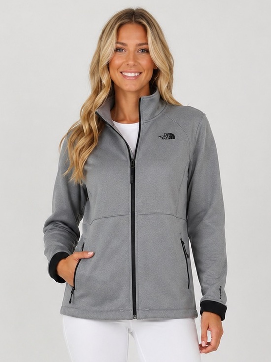 The North Face Jackets & Blazers - The North Face WindWall Full Zip Jacket Gray Soft Shell Silver Women’s L